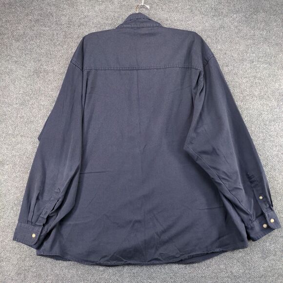 Subaru Men's Uniform Button Up Shirt Blue 2XL Long Sleeve Embroidered Logo - Picture 7 of 15